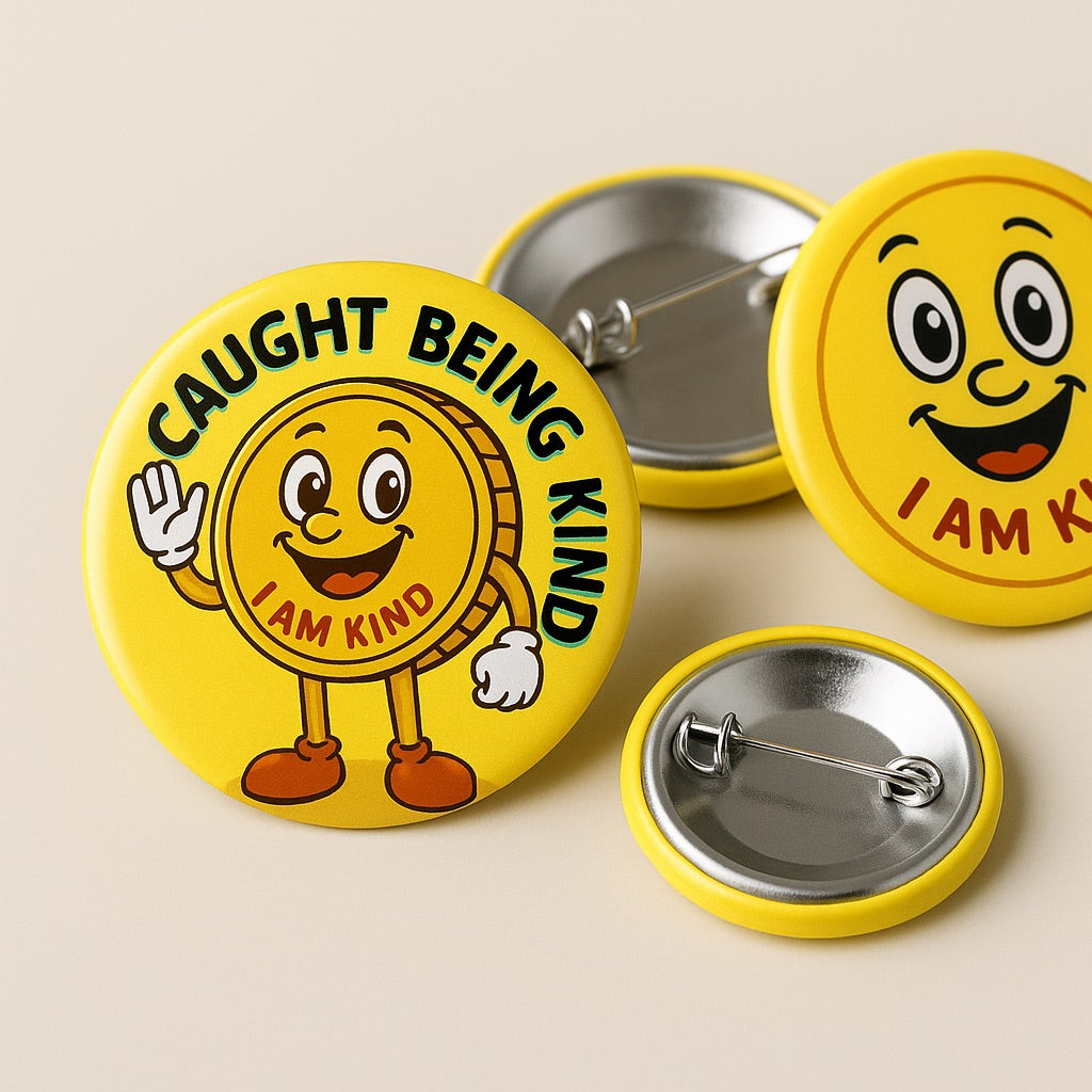 Tally™ Kindness Reward Pins — Set of 10 (Caught Being Kind™ + I Am Kind™)