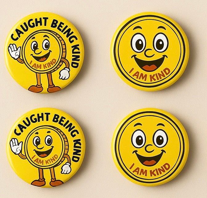 Tally™ Kindness Reward Pins — Set of 10 (Caught Being Kind™ + I Am Kind™)