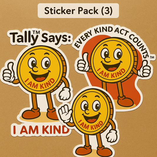 Tally™ Kindness Sticker Pack – 3 Designs • What If We Were®