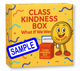 Class Kindness Box packaging with a cartoon character and 'I AM KIND' badge on a yellow background.